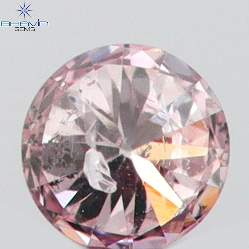 0.03 CT Round Shape Natural Diamond Pink (Argyle) Color I1 Clarity (2.00 MM)