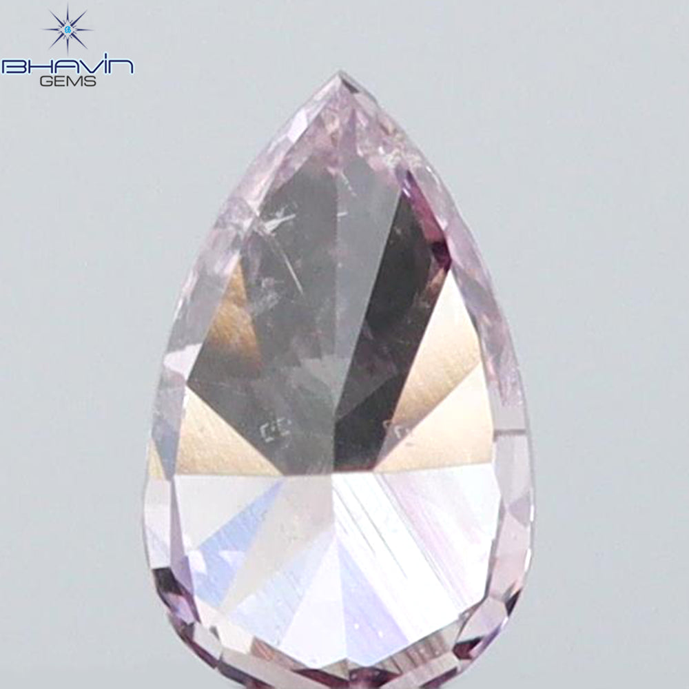 0.11 CT Pear Shape Natural Diamond Pink Color VS2 Clarity (3.90 MM)