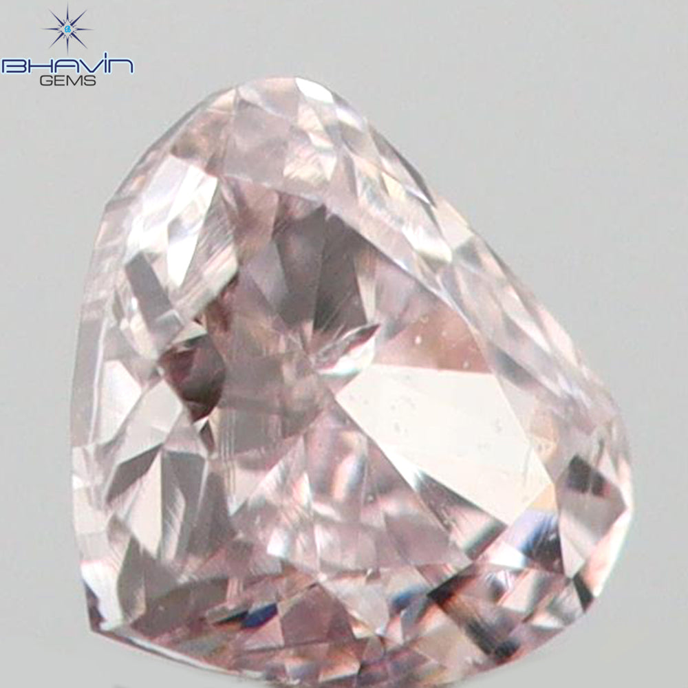 0.06 CT Heart Shape Natural Diamond Pink Color SI1 Clarity (2.55 MM)