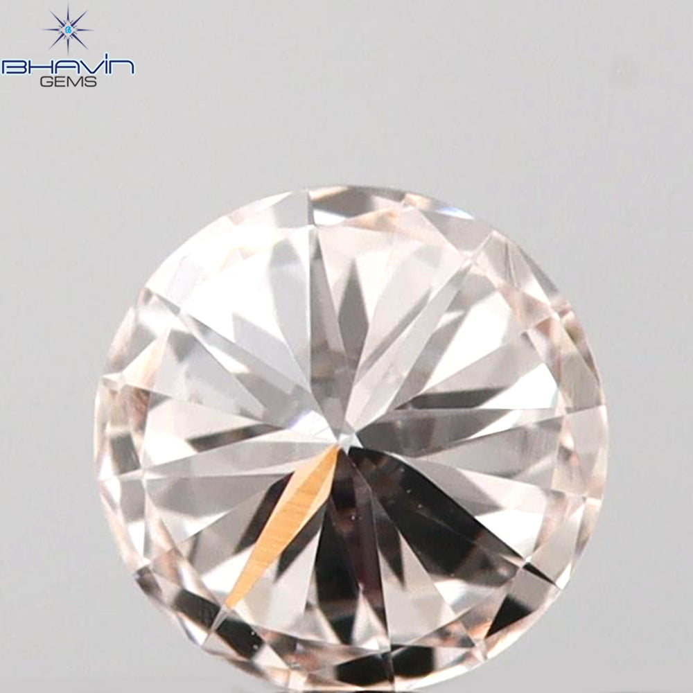 0.26 CT Round Shape Natural Diamond Pink Color VS1 Clarity (4.10 MM)