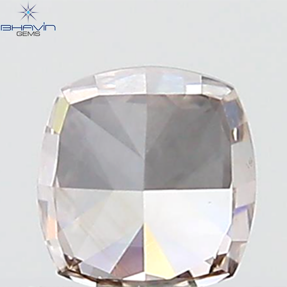 GIA Certified 0.43 CT Cushion Diamond Pink Brown Color Natural Loose Diamond SI1 Clarity (4.15 MM)