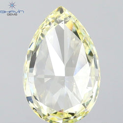 0.89 CT Pear Shape Natural Diamond Yellow Color VS2 Clarity (8.00 MM)