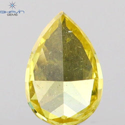 0.10 CT Pear Shape Natural Diamond Yellow Color VS2 Clarity (3.76 MM)