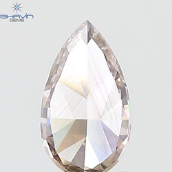GIA Certified 0.40 CT Pear Diamond Pink Brown Color Natural Loose Diamond (6.36 MM)