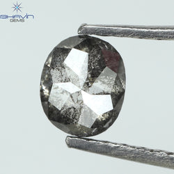 0.42 CT Oval Shape Natural Diamond Salt And Papper Color I3 Clarity (4.89 MM)