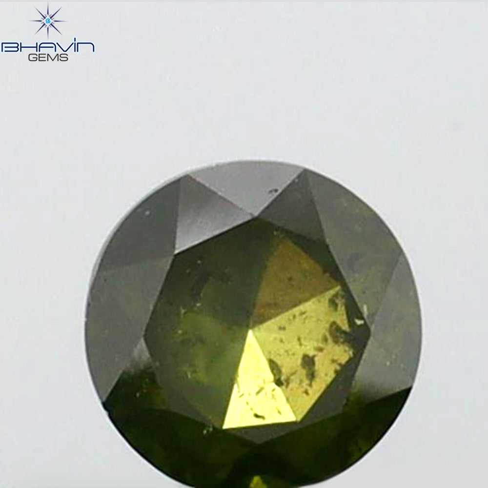 0.20 CT Round Rose Cut Shape Natural Diamond Green Color I2 Clarity (4.00 MM)