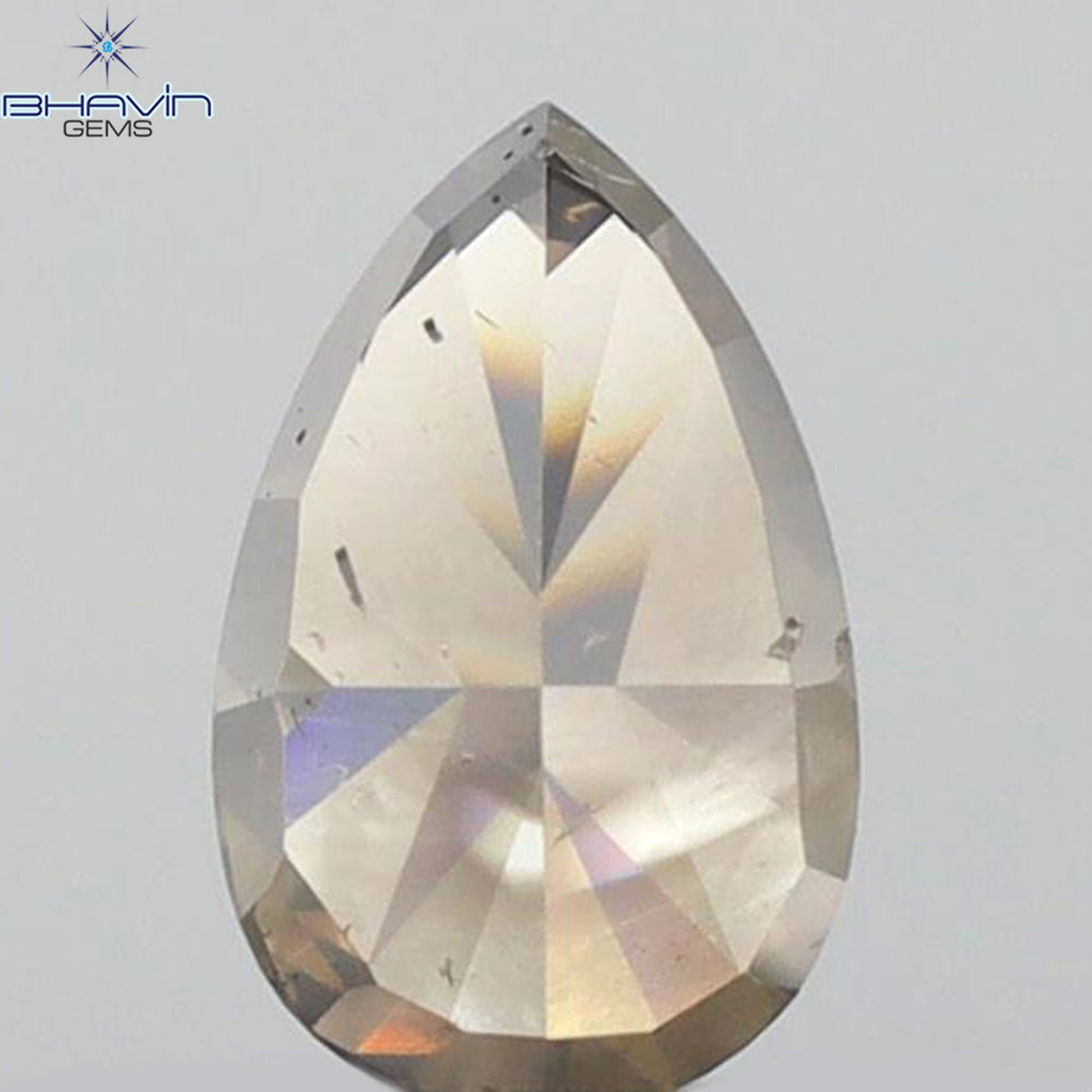 0.58 CT Pear Shape Natural Diamond Grey Color SI2 Clarity (6.36 MM)