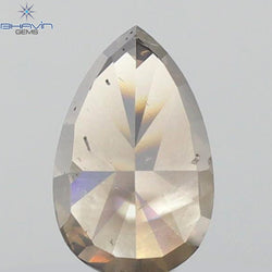 0.58 CT Pear Shape Natural Diamond Grey Color SI2 Clarity (6.36 MM)