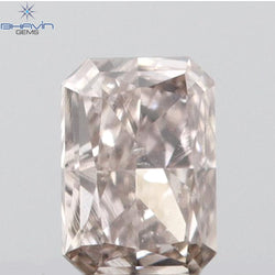 0.09 CT Radiant Shape Natural Diamond Pink Color SI1 Clarity (3.17 MM)