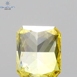 0.12 CT Radiant Shape Natural Diamond Yellow Color SI2 Clarity (2.90 MM)