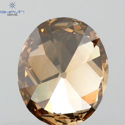 0.81 CT Oval Shape Natural Diamond Chocolate Color SI1 Clarity (6.21 MM)