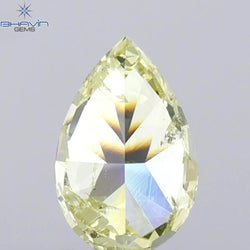 1.01 CT Pear Shape Natural Diamond Yellow Color I1 Clarity (7.61 MM)