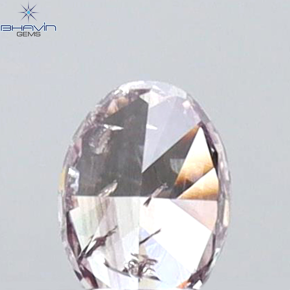 0.16 CT Oval Shape Natural Diamond Pink Color I1 Clarity (3.88 MM)