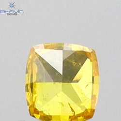 0.09 CT Cushion Shape Natural Loose Diamond Yellow Color SI2 Clarity (2.52 MM)