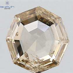 2.07 CT Octagon Shape Natural Loose Diamond Brown Color SI2 Clarity (8.30 MM)
