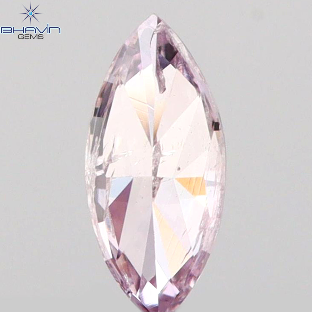 0.13 CT Marquise Shape Natural Loose Diamond Pink Color SI2 Clarity (5.12 MM)