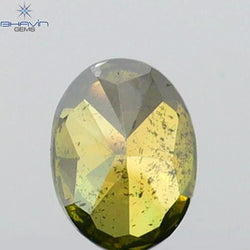 0.22 CT Oval Shape Natural Diamond Green Color SI2 Clarity (4.31 MM)