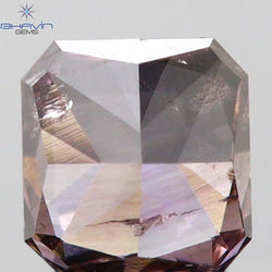 0.17 CT Radiant Shape Natural Diamond Pink Color I1 Clarity (3.08 MM)