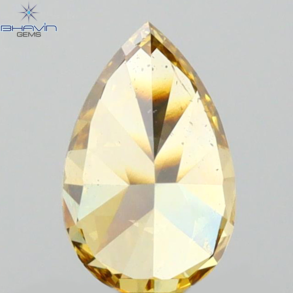 0.50 CT Pear Shape Natural Diamond Green (Chameleon) Color VS2 Clarity (6.46 MM)