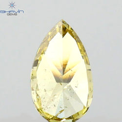 0.30 CT Pear Shape Natural Diamond Green (Chameleon) Color SI1 Clarity (5.49 MM)