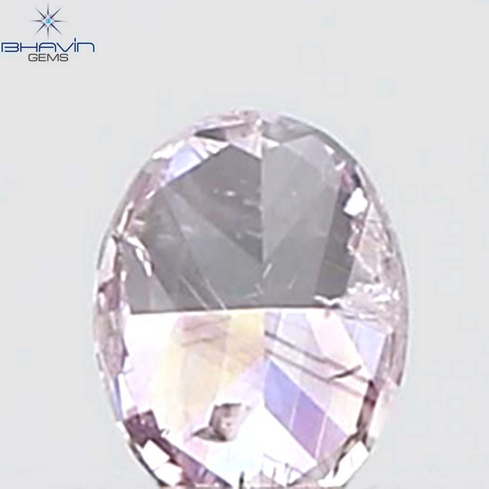 GIA Certified 0.27 CT Oval Shape Natural Diamond Purplish Pink Color I3 Clarity (4.34 MM)