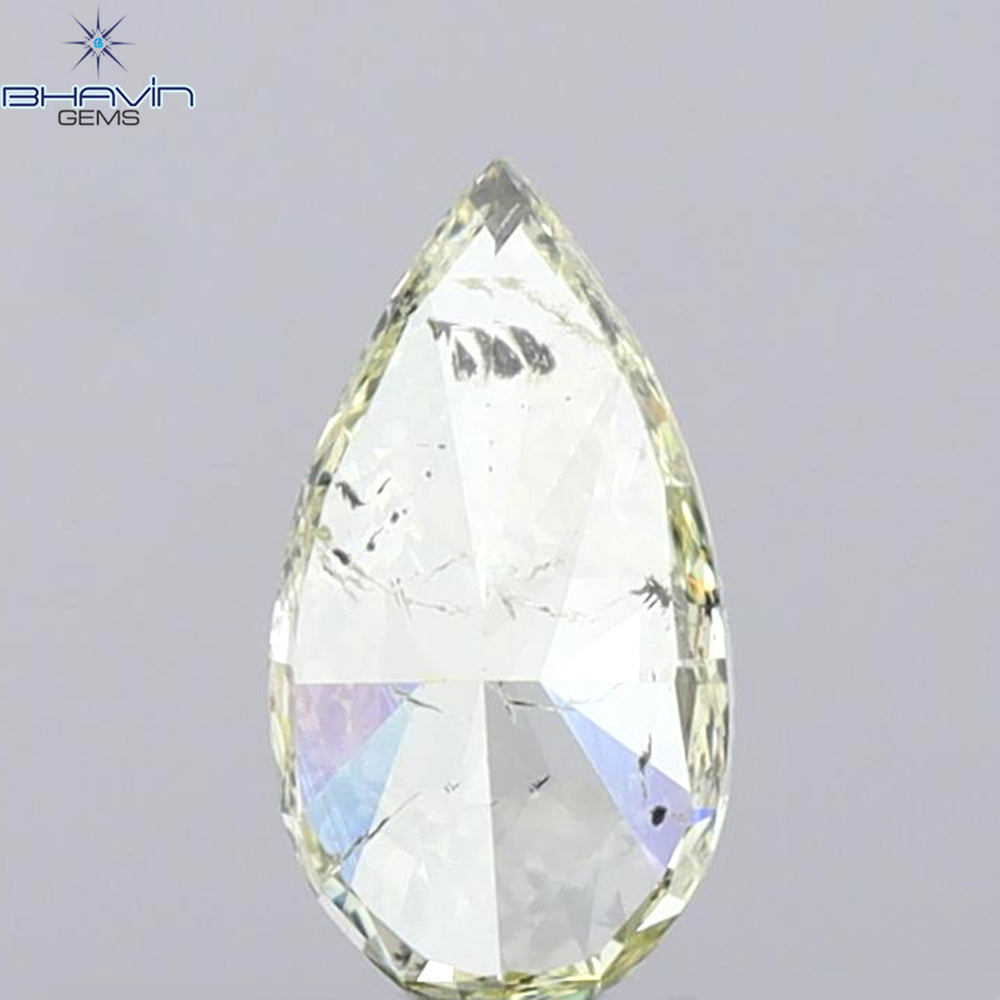 1.01 CT Pear Shape Natural Diamond Yellow Color I1 Clarity (9.21 MM)