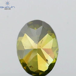 0.21 CT Oval Shape Natural Diamond Green Color SI2 Clarity (4.19 MM)