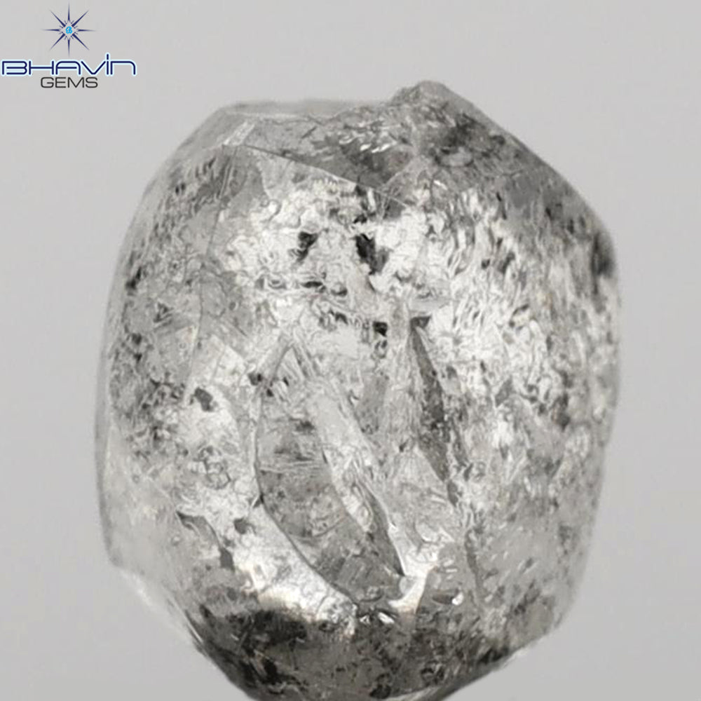 1.52 CT Rough Shape Natural Diamond Salt And Pepper Color (4.87 MM)