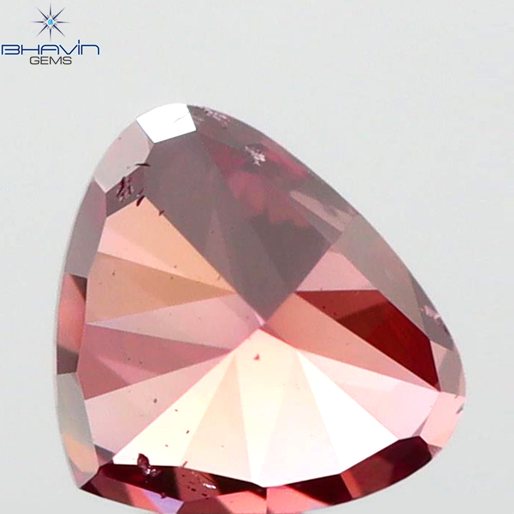 0.49 CT Heart Shape Natural Loose Diamond Pink Color VS2 Clarity (4.90 MM)
