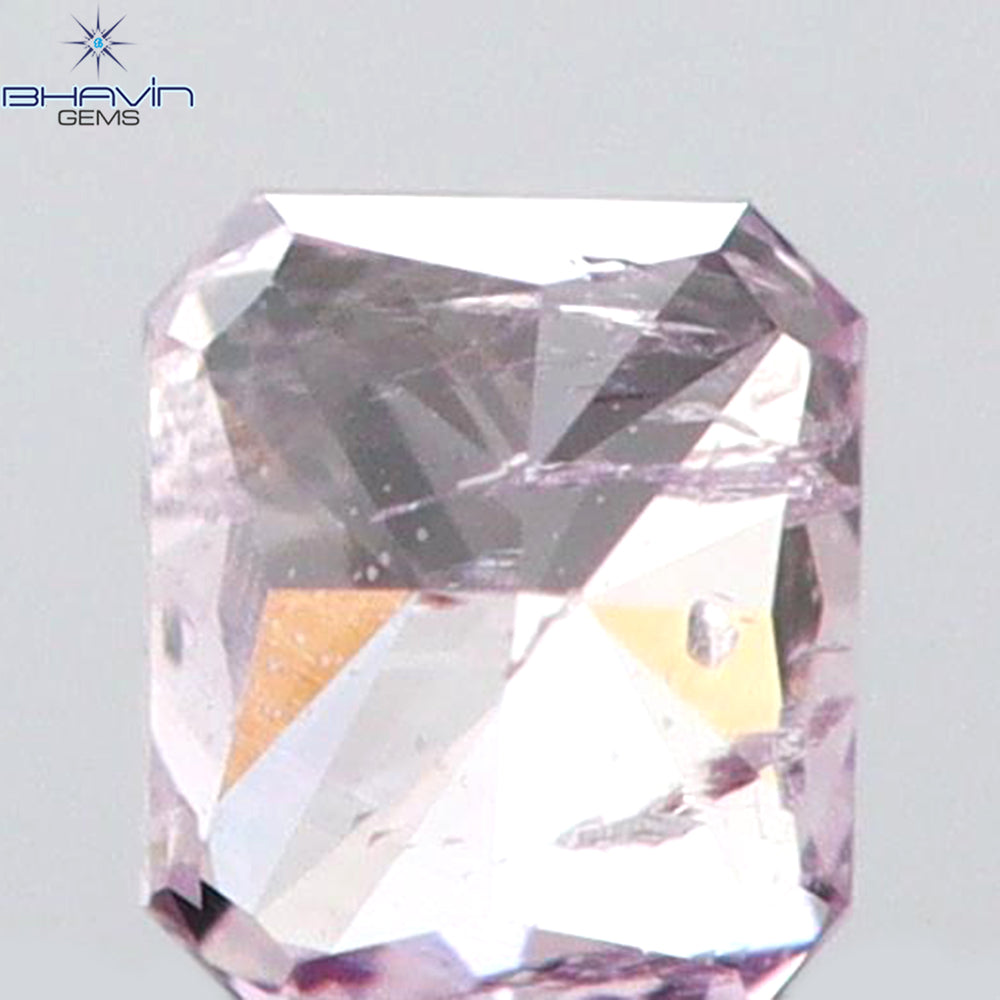 0.06 CT Radiant Shape Natural Diamond Pink Color I1 Clarity (2.33 MM)