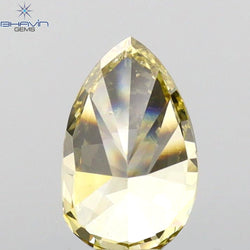 0.53 CT Pear Shape Natural Diamond Green (Chameleon) Color VS2 Clarity (6.60 MM)