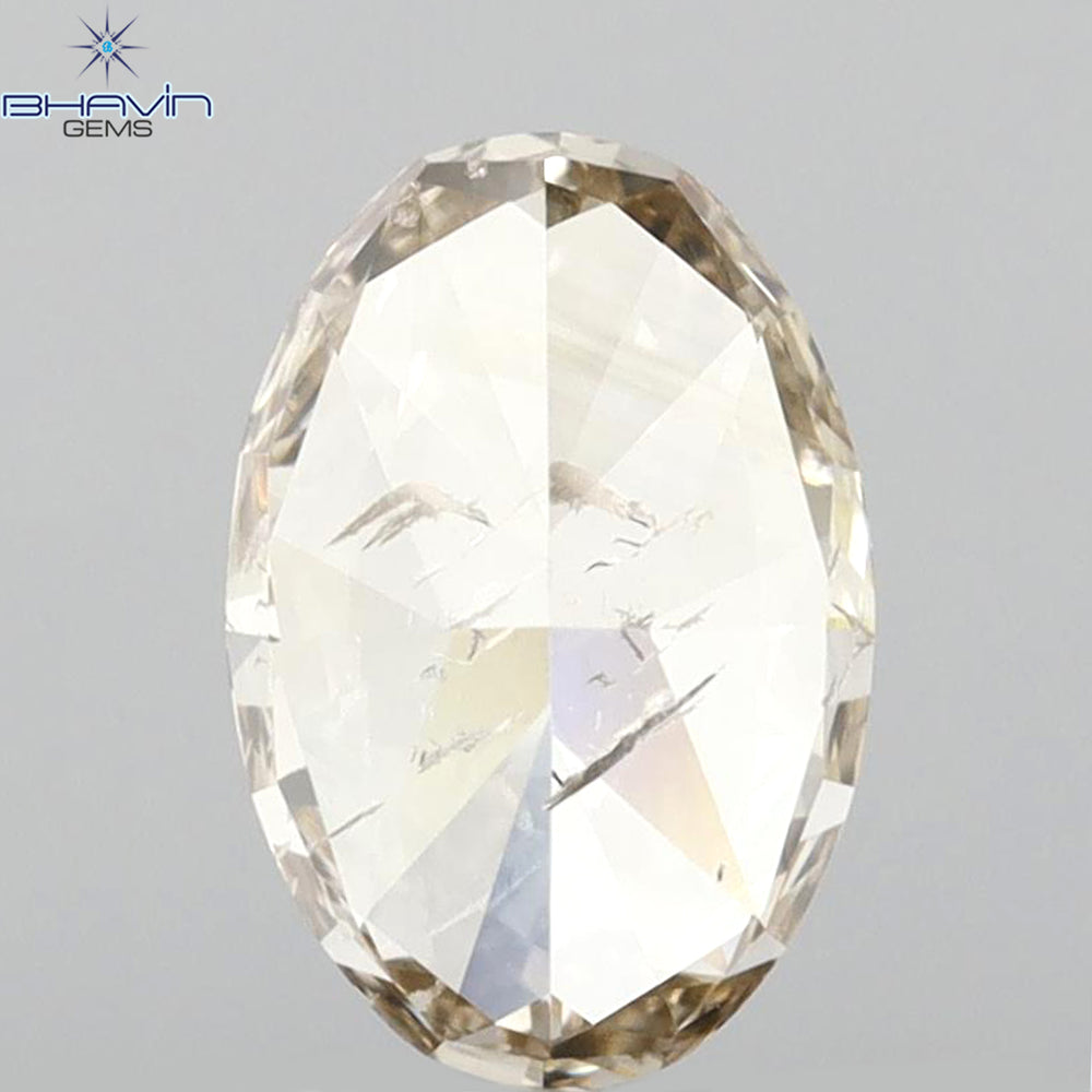 1.01 CT Oval Shape Natural Diamond Brown Color I1 Clarity (7.60 MM)