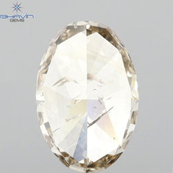 1.01 CT Oval Shape Natural Diamond Brown Color I1 Clarity (7.60 MM)