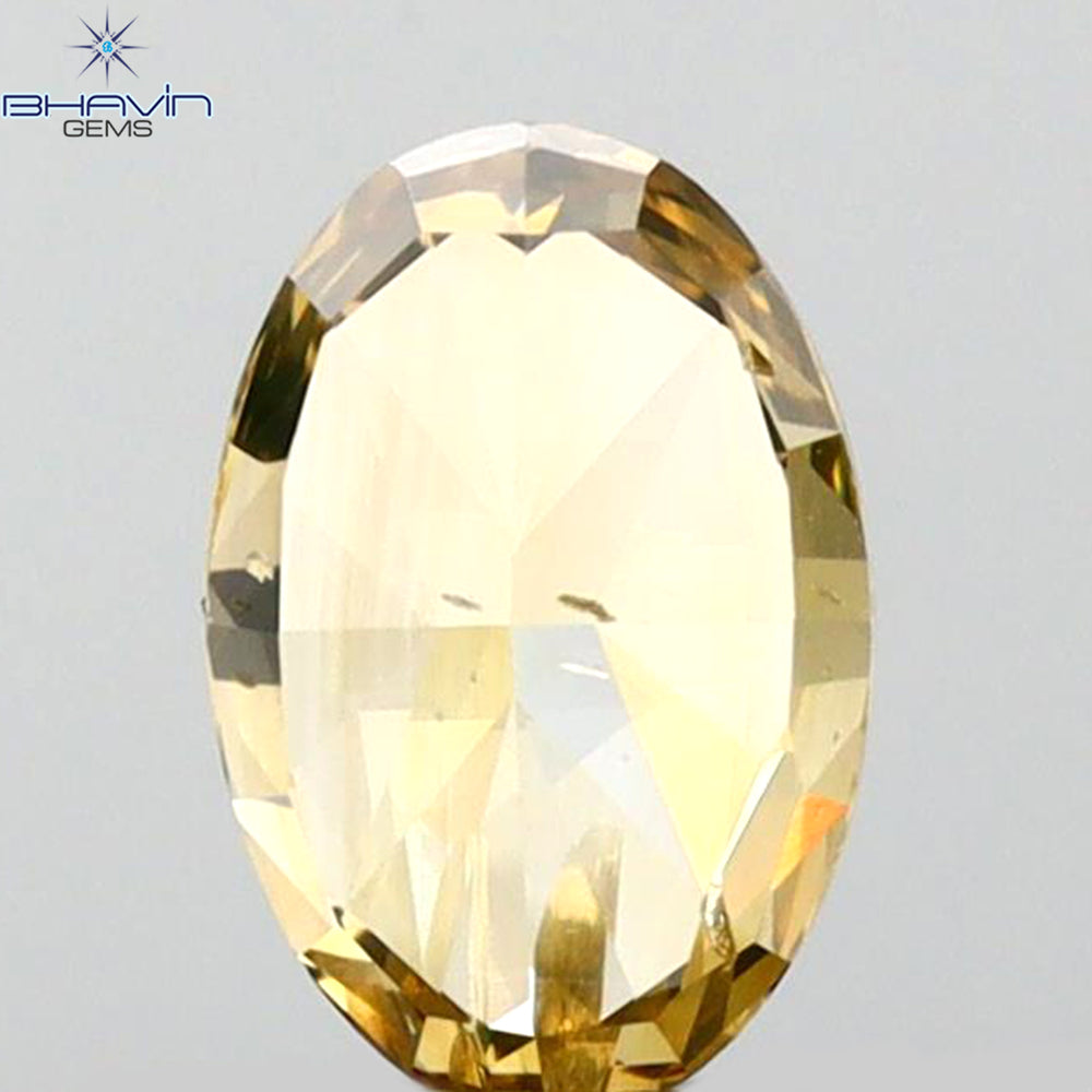 0.70 CT Oval Shape Natural Diamond Brown Color I1 Clarity (6.55 MM)