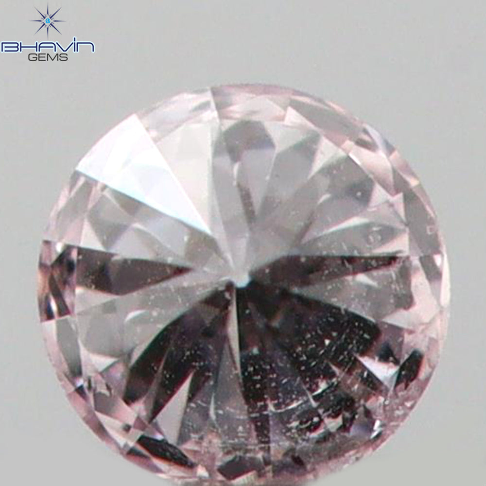 0.03 CT Round Shape Natural Diamond Pink (Argyle) Color SI1 Clarity (1.93 MM)