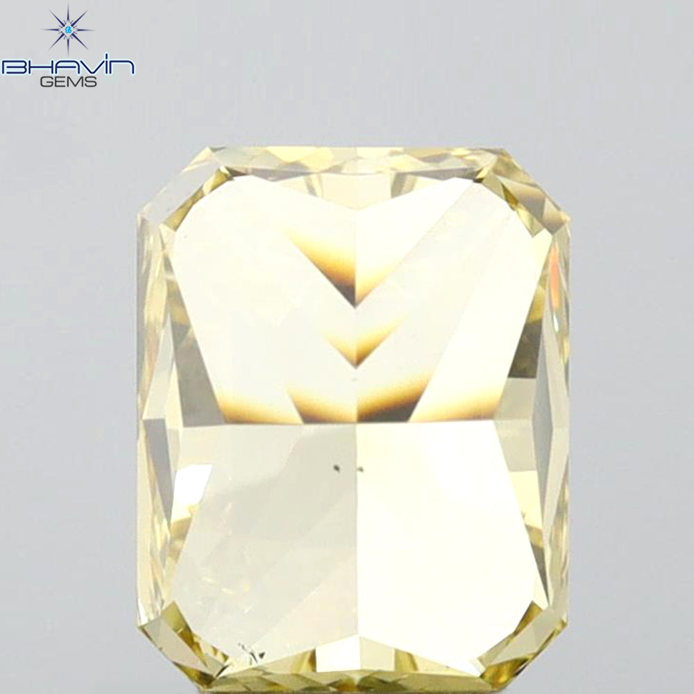 GIA Certified 2.01 CT Radiant Diamond Brownish Greenish Yellow (CHAMELEON) Color Natural Loose Diamond SI1 Clarity (7.73 MM)