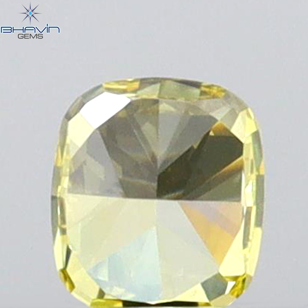 GIA Certified 0.25 CT Cushion Diamond Yellow Color Natural Loose Diamond VS1 Clarity (3.37 MM)