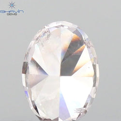 GIA Certified 0.51 CT Oval Shape Natural Diamond Brownish Pink Color (5.61 MM)