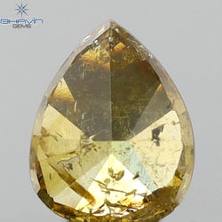 0.62 CT Pear Shape Natural Loose Diamond Brown Orange Color I3 Clarity (6.06 MM)
