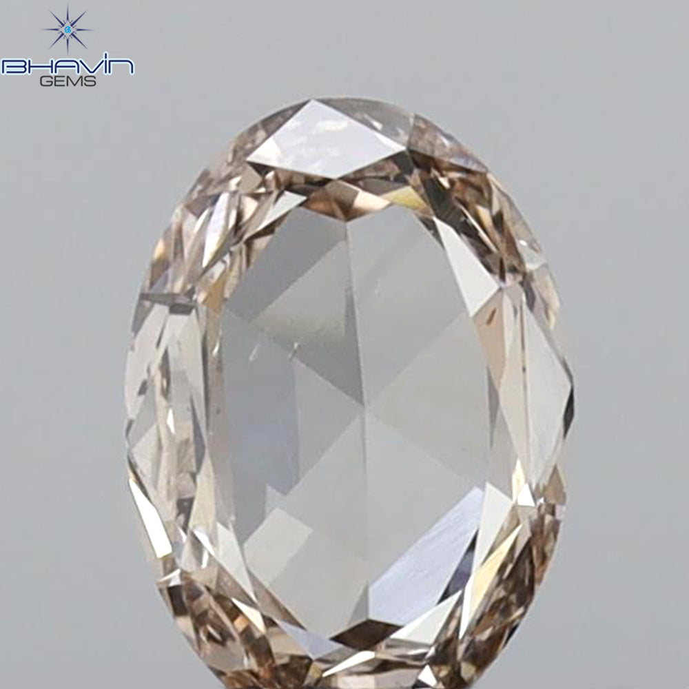0.34 CT Oval Shape Natural Diamond Brown Color VS1 Clarity (6.04 MM)