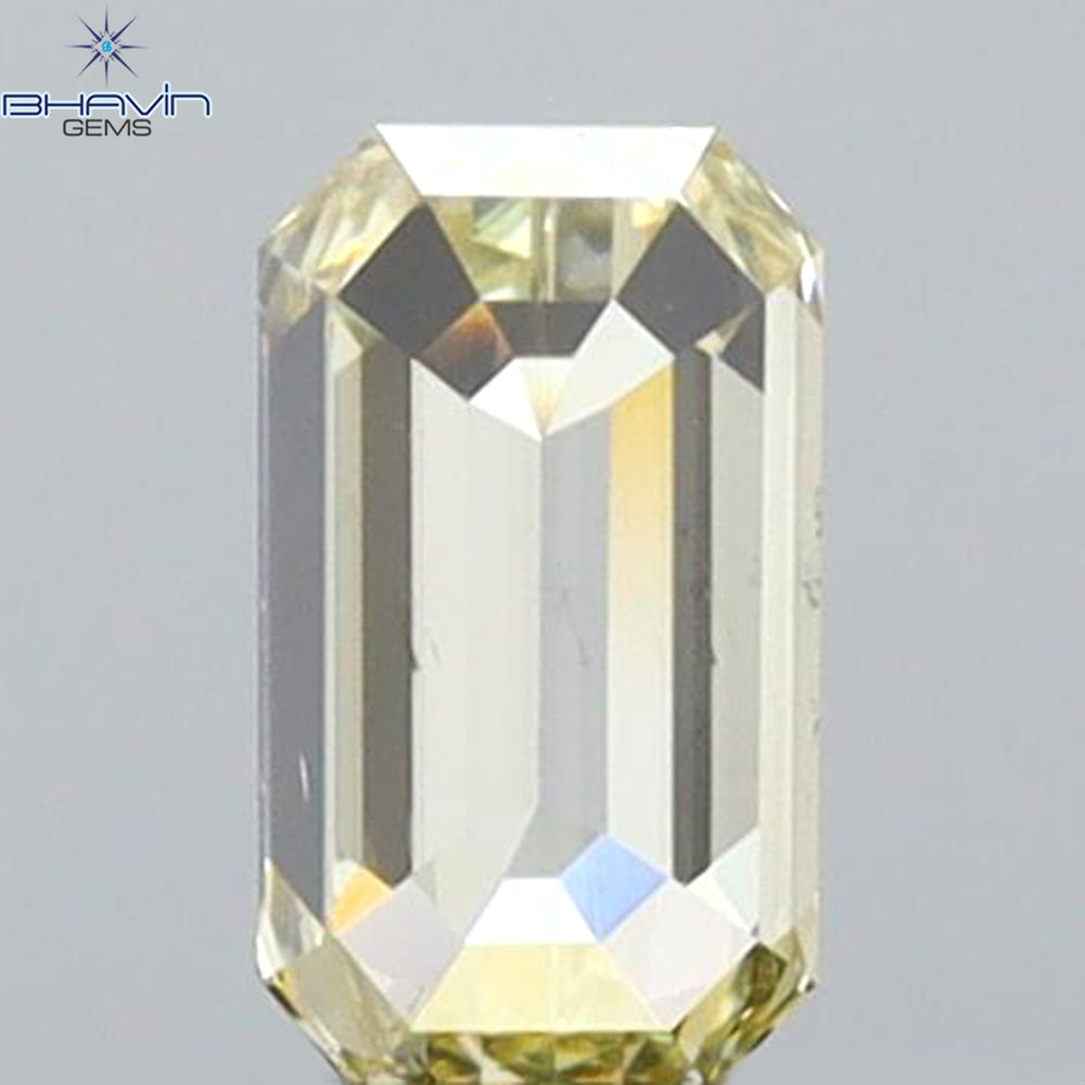 0.32 CT Emerald Shape Natural Diamond Yellow Color VS2 Clarity (5.00 MM)