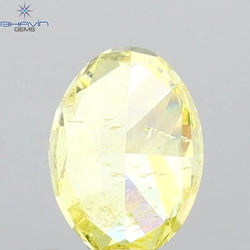 0.40 CT Oval Shape Natural Diamond Yellow Color I1 Clarity (5.20 MM)