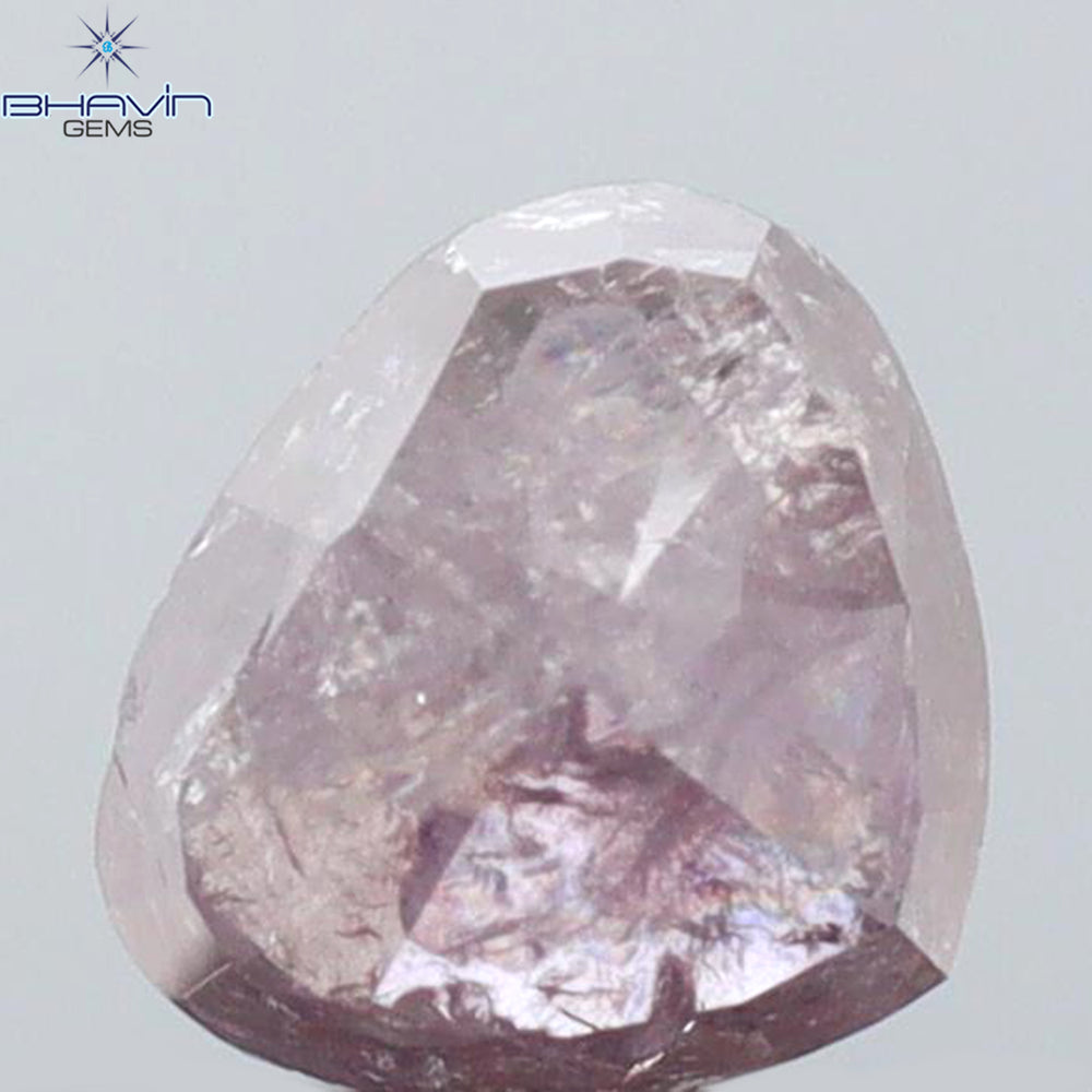 0.80 CT Heart Shape Natural Diamond Pink Color I3 Clarity (5.60 MM)