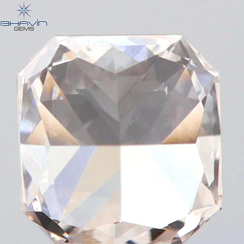 GIA Certified 0.36 CT Radiant Shape Natural Diamond Pinkish Brown Color SI2 Clarity (4.10 MM)
