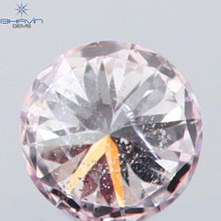 0.03 CT Round Shape Natural Diamond Pink (Argyle) Color SI1 Clarity (1.85 MM)