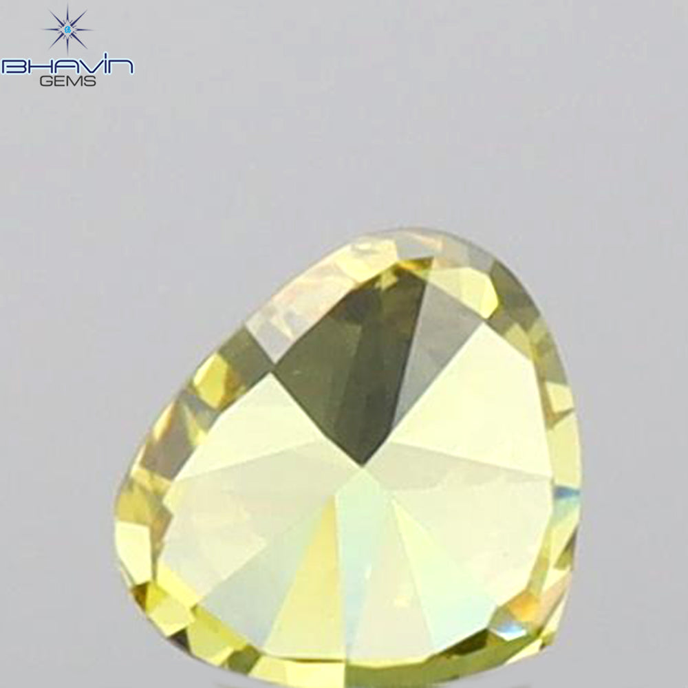 0.15 CT Heart Shape Natural Diamond Yellow Color VS1 Clarity (3.49 MM)