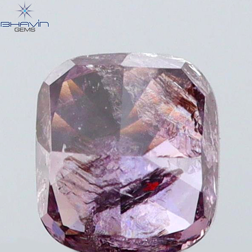 0.21 CT Cushion Shape Natural Diamond Pink Color I2 Clarity (3.47 MM)