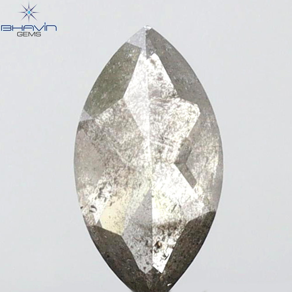 0.73 CT Marquise Shape Natural Loose Diamond Black (Salt And pepper) Color I3 Clarity (8.10 MM)
