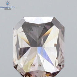0.27 CT Radiant Shape Natural Diamond Pink Color SI2 Clarity (3.86 MM)