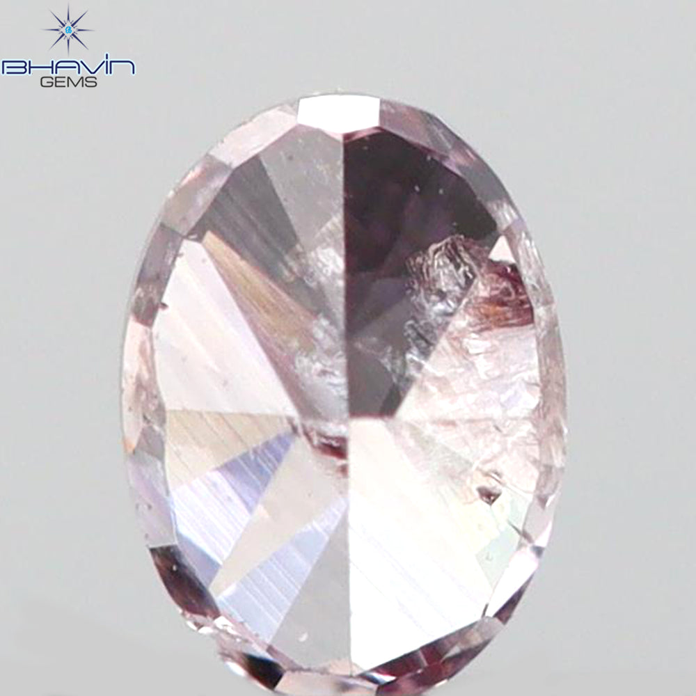 0.06 CT Oval Shape Natural Diamond Pink Color I1 Clarity (2.83 MM)